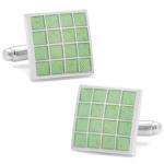 Green Checker Square Cufflinks.jpg